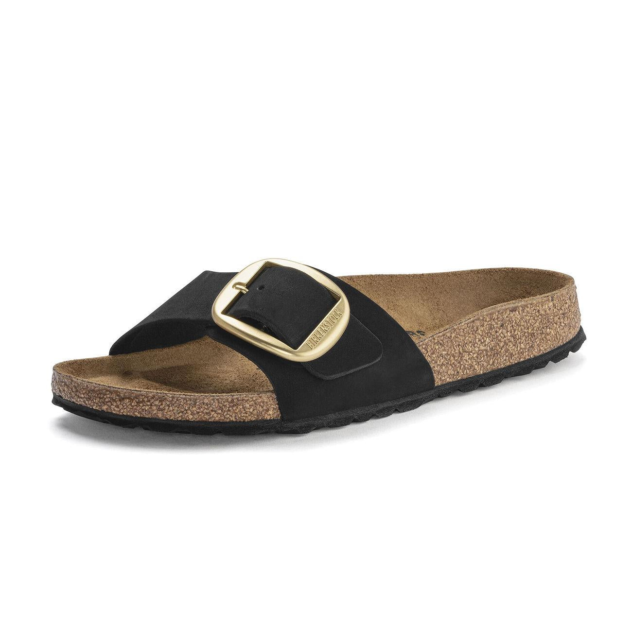 MADRID BIGBUCKLE NUBUCK LEATHER CALZ. S BIRKENSTOCK 1023373 BLACK BIRKENSTOCK 