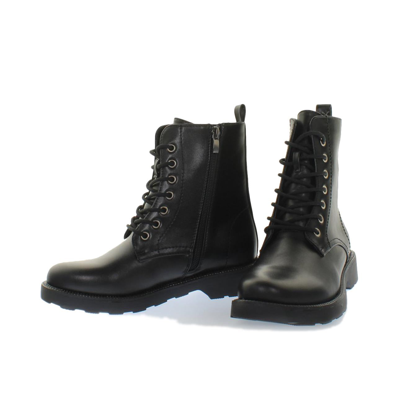 Anfibi Con Lacci Donna Nero 8209 NERO KHARISMA 