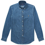 Camicia Oxford Slim Fit Uomo Denim 710548539 001 DENIM POLO RALPH LAUREN 