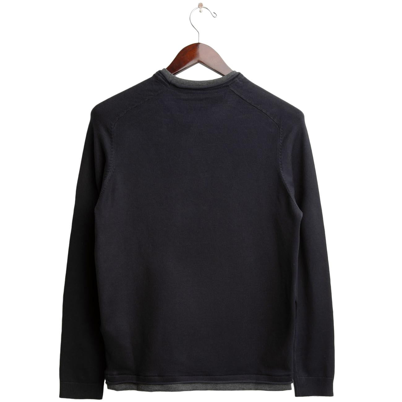 Maglia Girocollo Raglan Con Dettagli A Contratso FM25W20MG A0601 BLUE FRED MELLO 