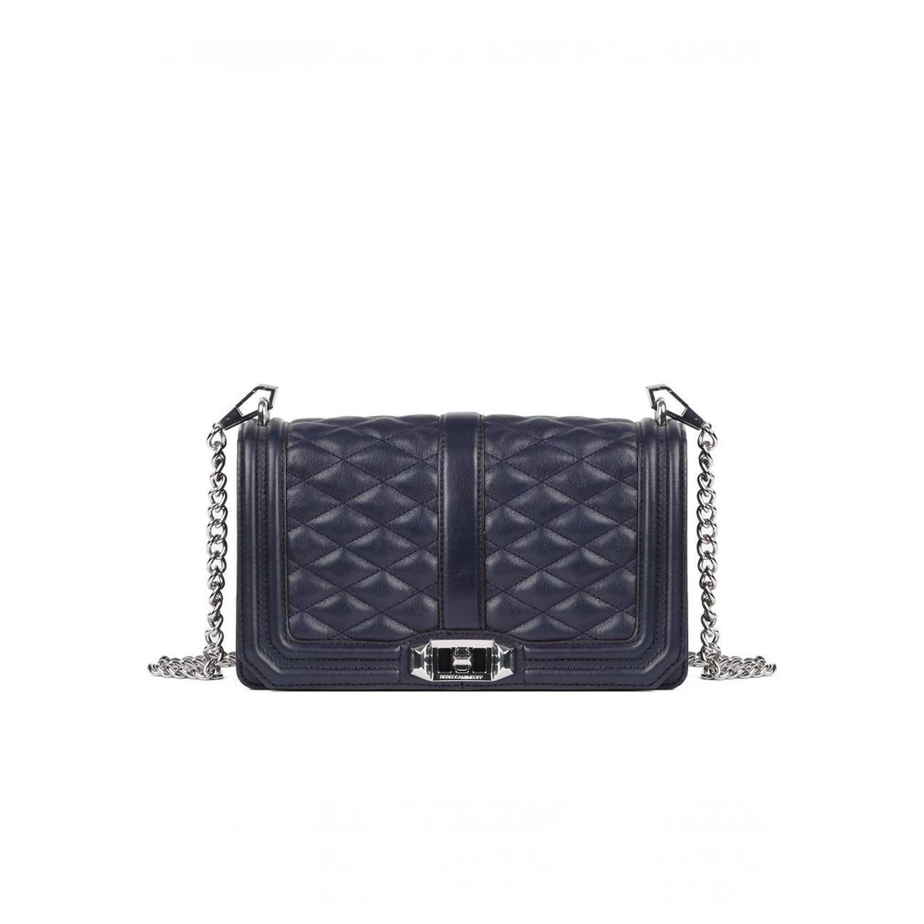 Borsa A Tracolla Mini Love Donna Blu Argento RM/HC35ELVX08/415 MOON REBECCA MINKOFF 