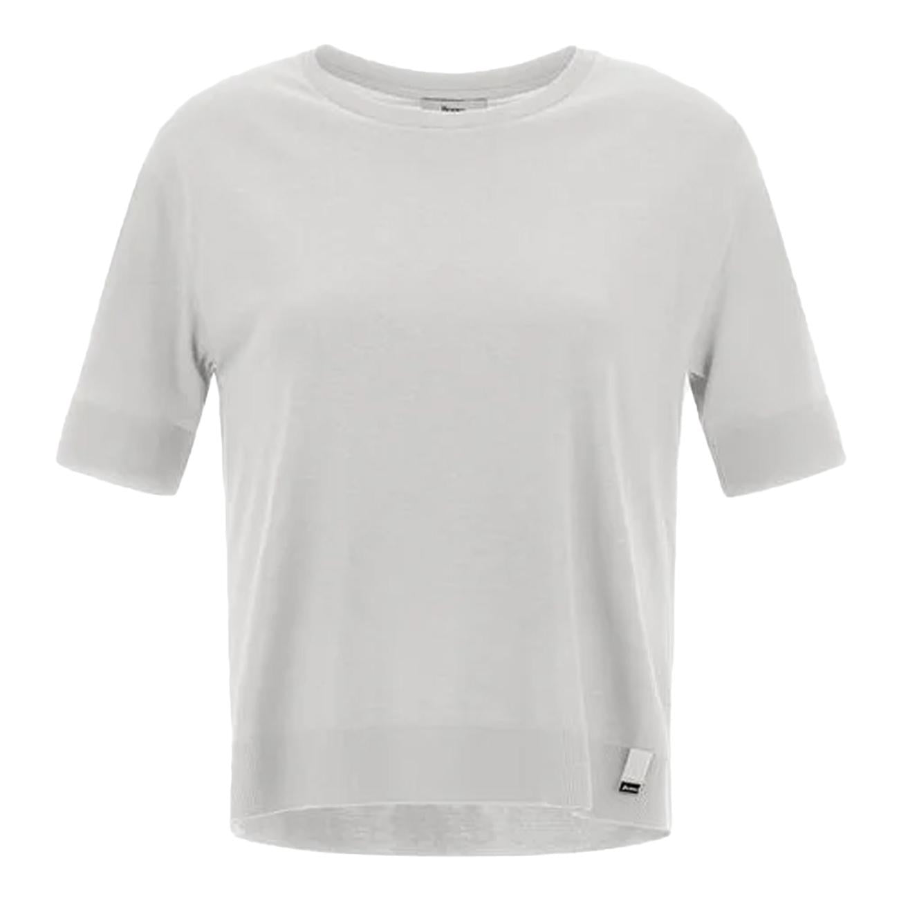 T-Shirt In Glam Knit Effect JG000223D-52056 1000 BIANCO HERNO 