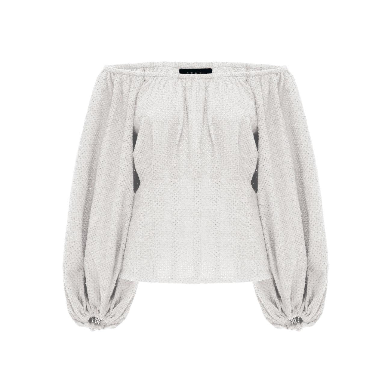 BLUSA D. FEDERICA TOSI FTE23BL097.0PZ0016 0001/BIANCO FEDERICA TOSI 