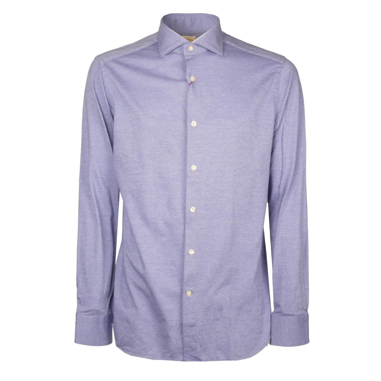 Camicia U. Mod. Jersey Guglielminotti QGWCJE UC1 AZZURRO OXFORD GUGLIELMINOTTI 