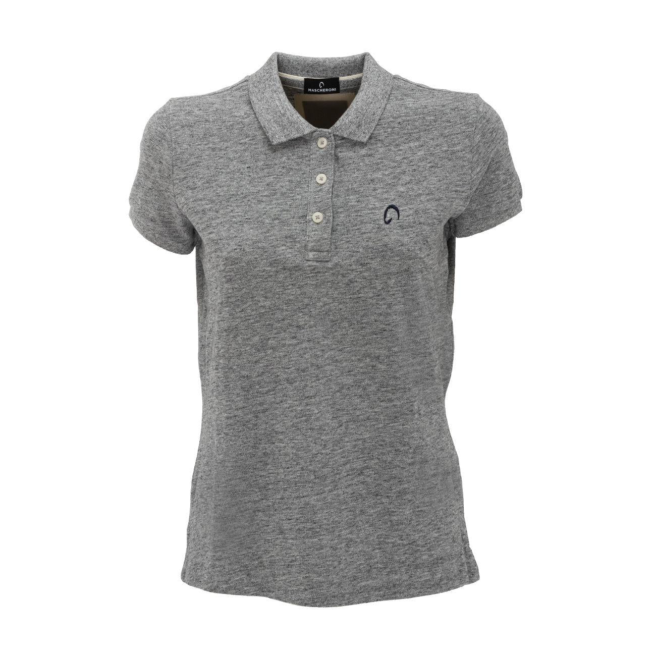 Polo Vintage Donna Slub Grey Heather MASCHERONI/KV2207 SLUBGREYHEATHER MASCHERONI SPORTSWEAR 