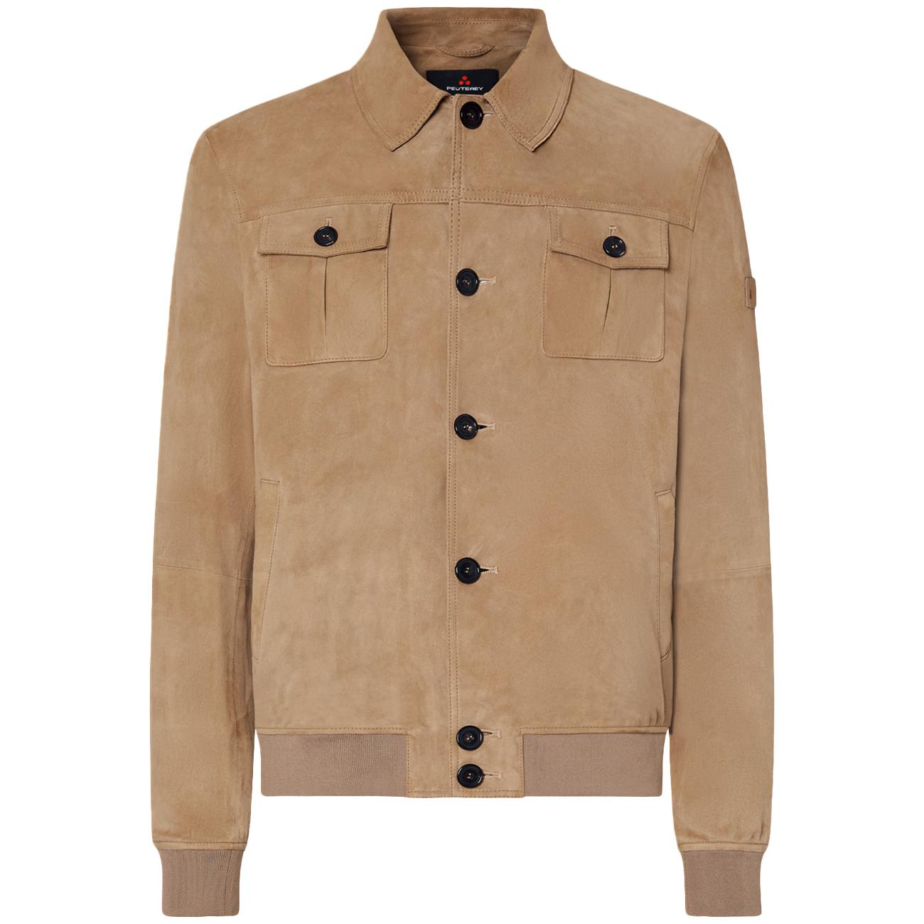 Giacca Destiny Suede 02 In Suede Con Bottoni Effetto Corno PEU5744 99012407 794 GRIGIO SILICE PEUTEREY 