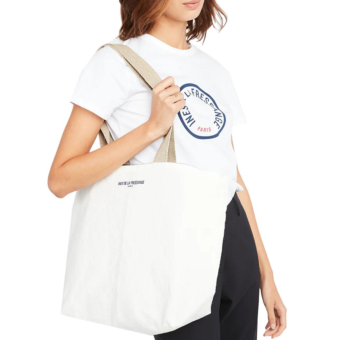 LILA TOTE BAG INES DE LA FRESSANGE 6AC015CO160 P110 ECRU INES DE LA FRESSANGE 
