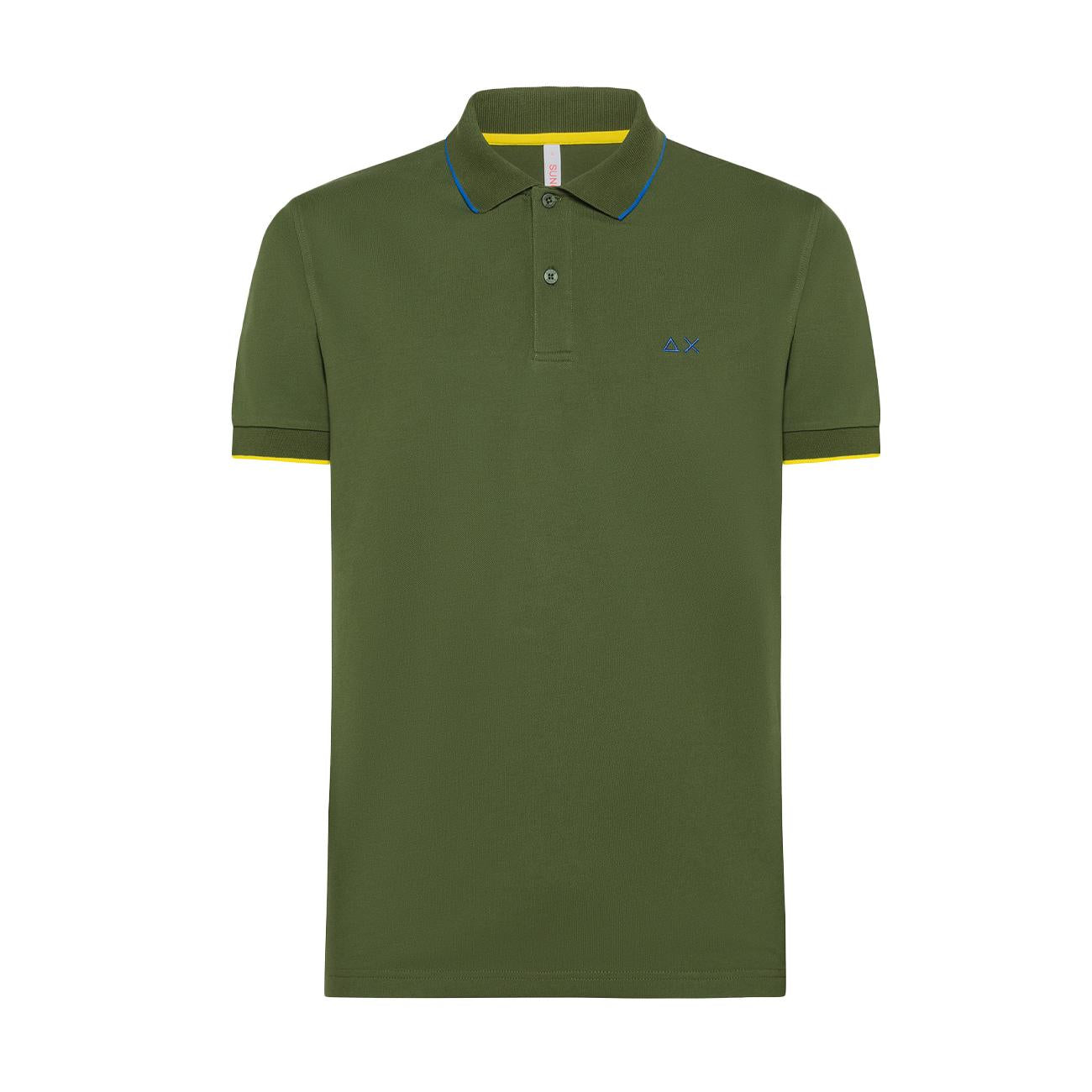 Polo Profili Sul Collo Uomo Verde A34113 37 VERDE SUN68 