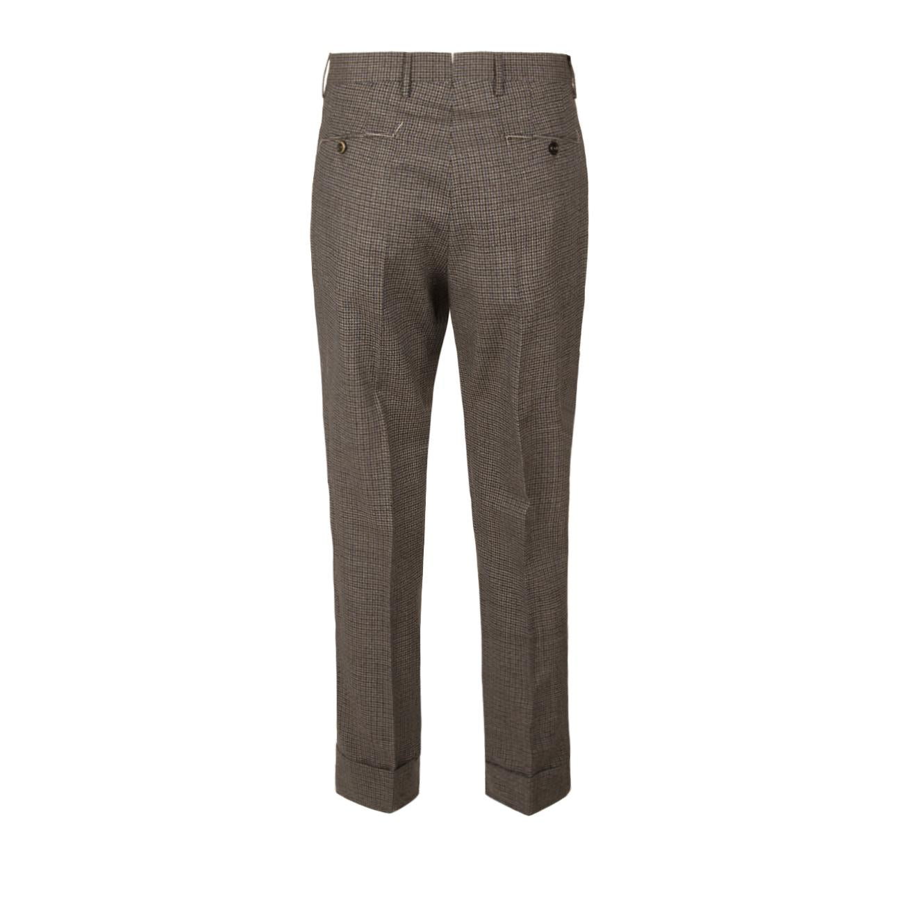 Pant.U.Flicker C/Pinces Lana Microcheck Pt01 PT01/CO/AFFKZ00CL1/MA92 0230BLU/MORO/GRIGIO PT TORINO 