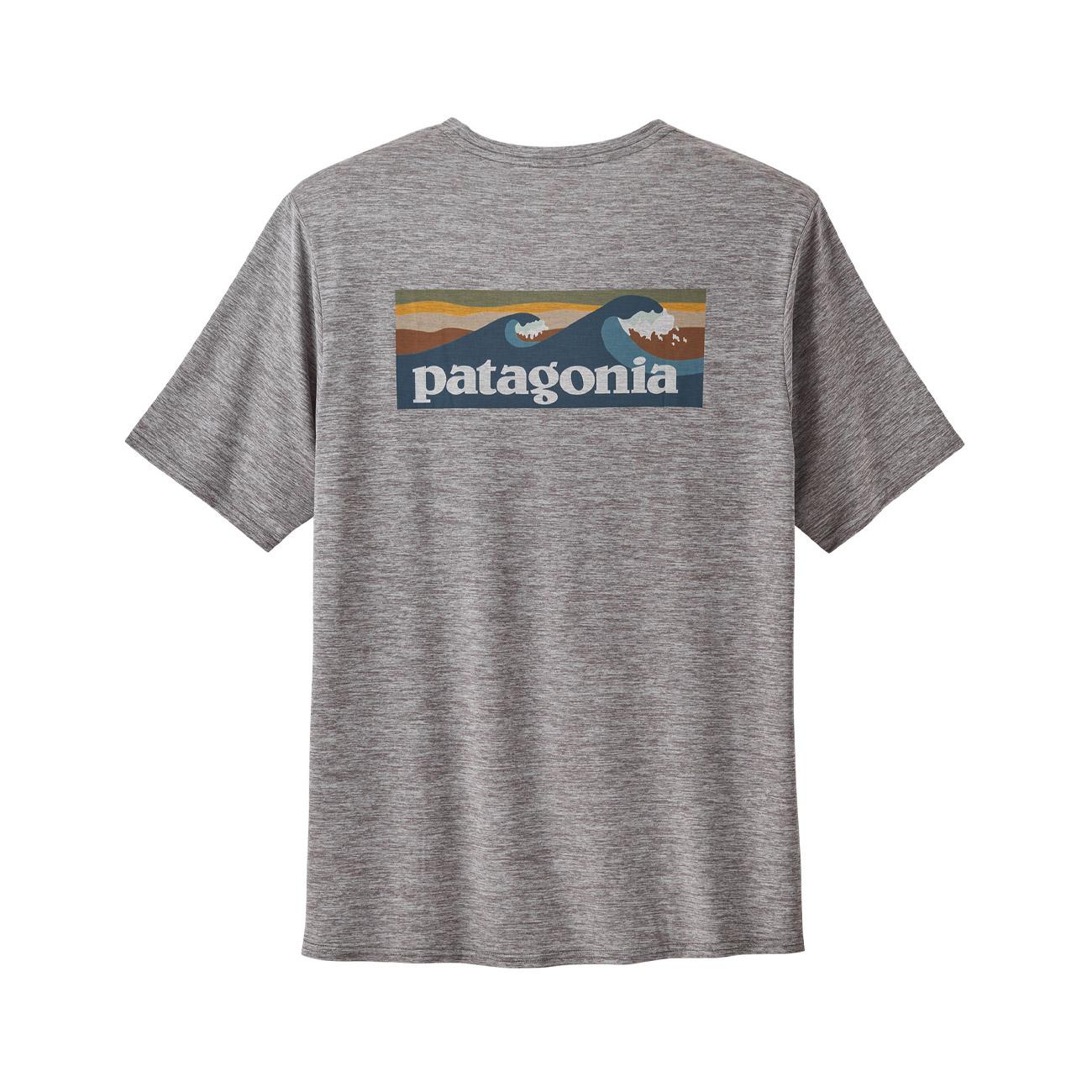 Tshirt Cool Daily Graphic Waters Uomo Abalone Blue Feather Grey 45355 BLAF BOARDSHORT LOGO BLUE GREY PATAGONIA 