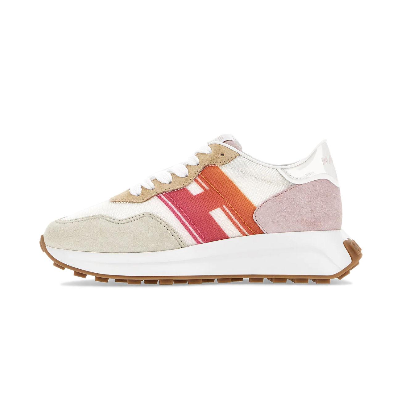 SCARPA D. H641 ALLACCIATO SFUMATA HOGAN HXW6410EV82PCI0YS8 BIANCO/BEIGE/ROSA HOGAN 