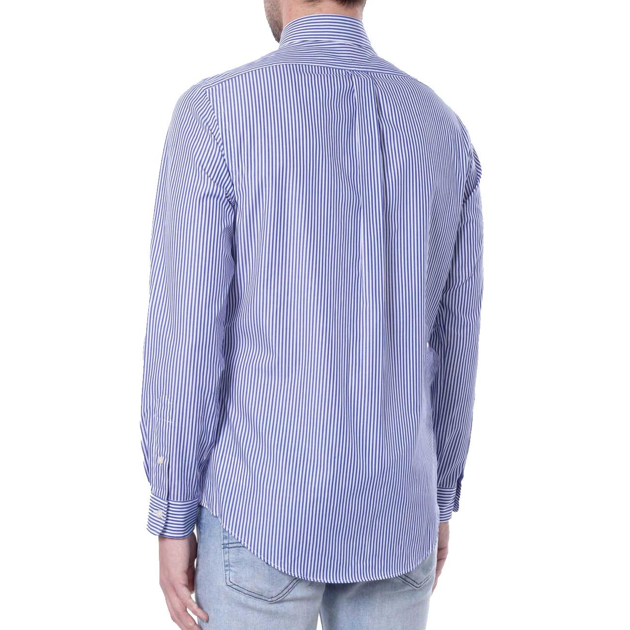 Camicia A Righe Button Down Uomo Royal Bianco 710705269 009 ROY/BCO/BAST POLO RALPH LAUREN 