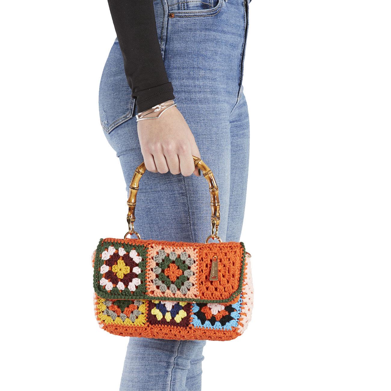 BORSA D. NOTO CLUNCH DI LANA  MULTICOLOR SOTTILE SMALL LM NOTS MULTICOLOR LA MILANESA 