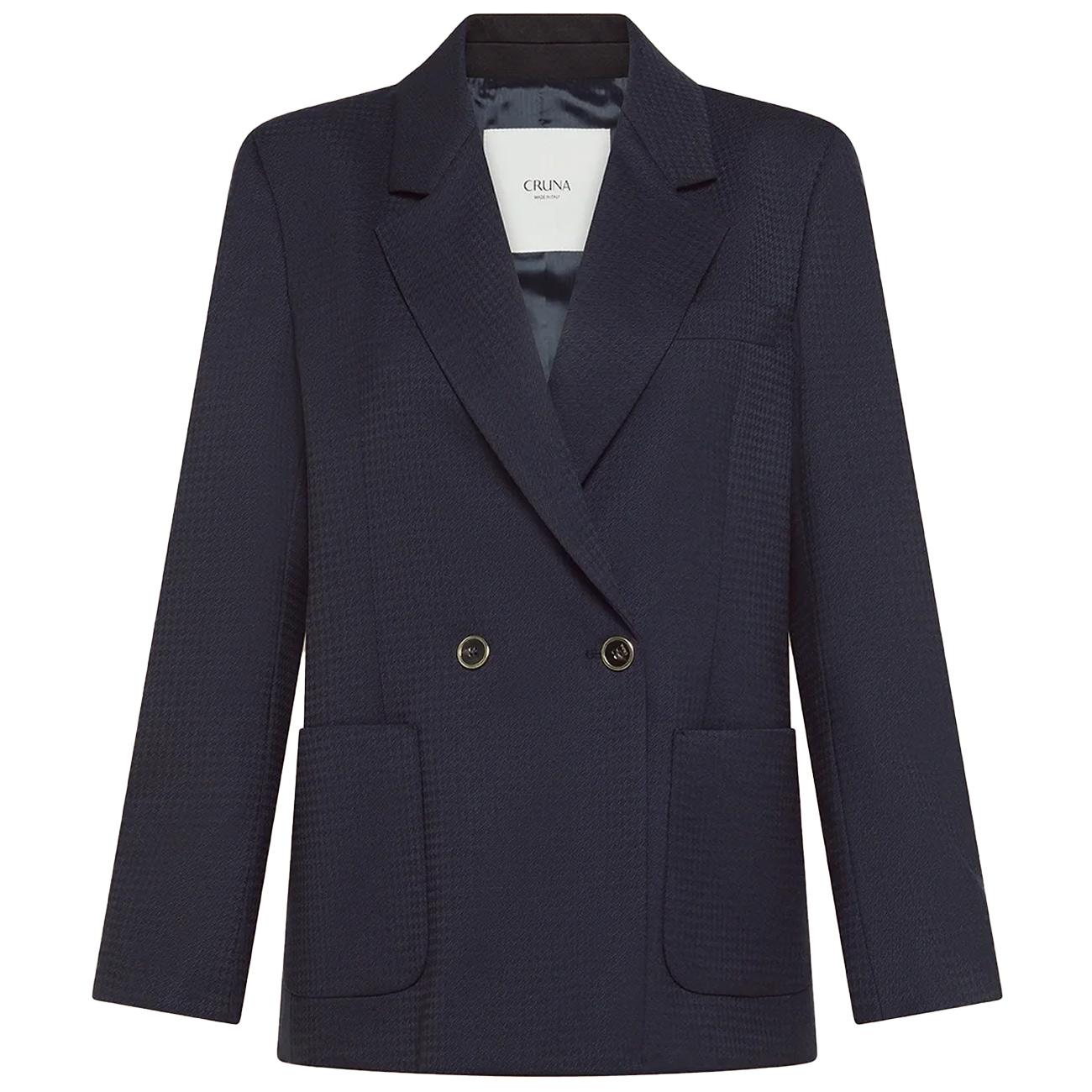 Giacca Lila Doppiopetto Con Spalline Imbottite LILA 2513 511 BLU NOTTE CRUNA 