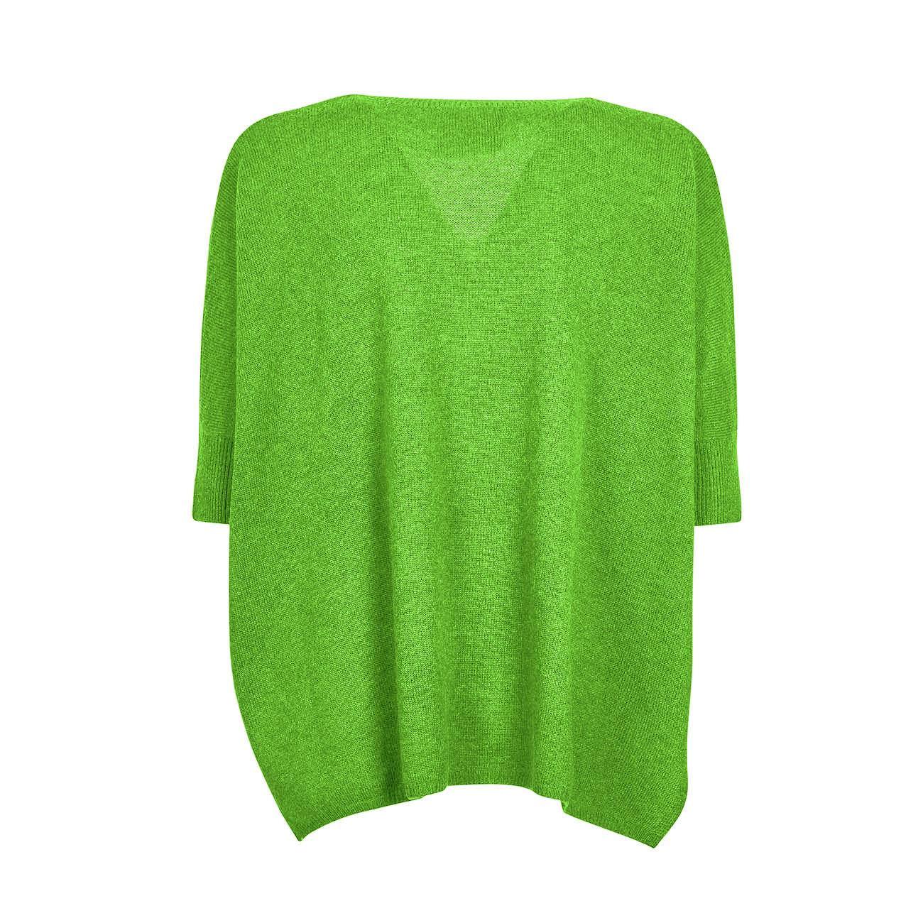 Pull Kate Con Scollo A V Donna Vert Fluo AC142010C VERT FLUO ABSOLUT CASHMERE 
