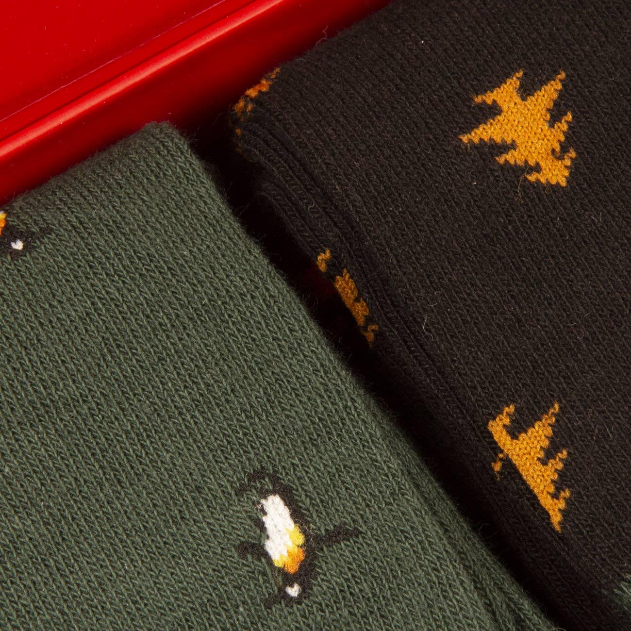 Gift Box Bipack Pied De Poule E Intreccio Uomo Verde Nero 64144G2 903B8 ASS.VERDE/NERO RED SOX 