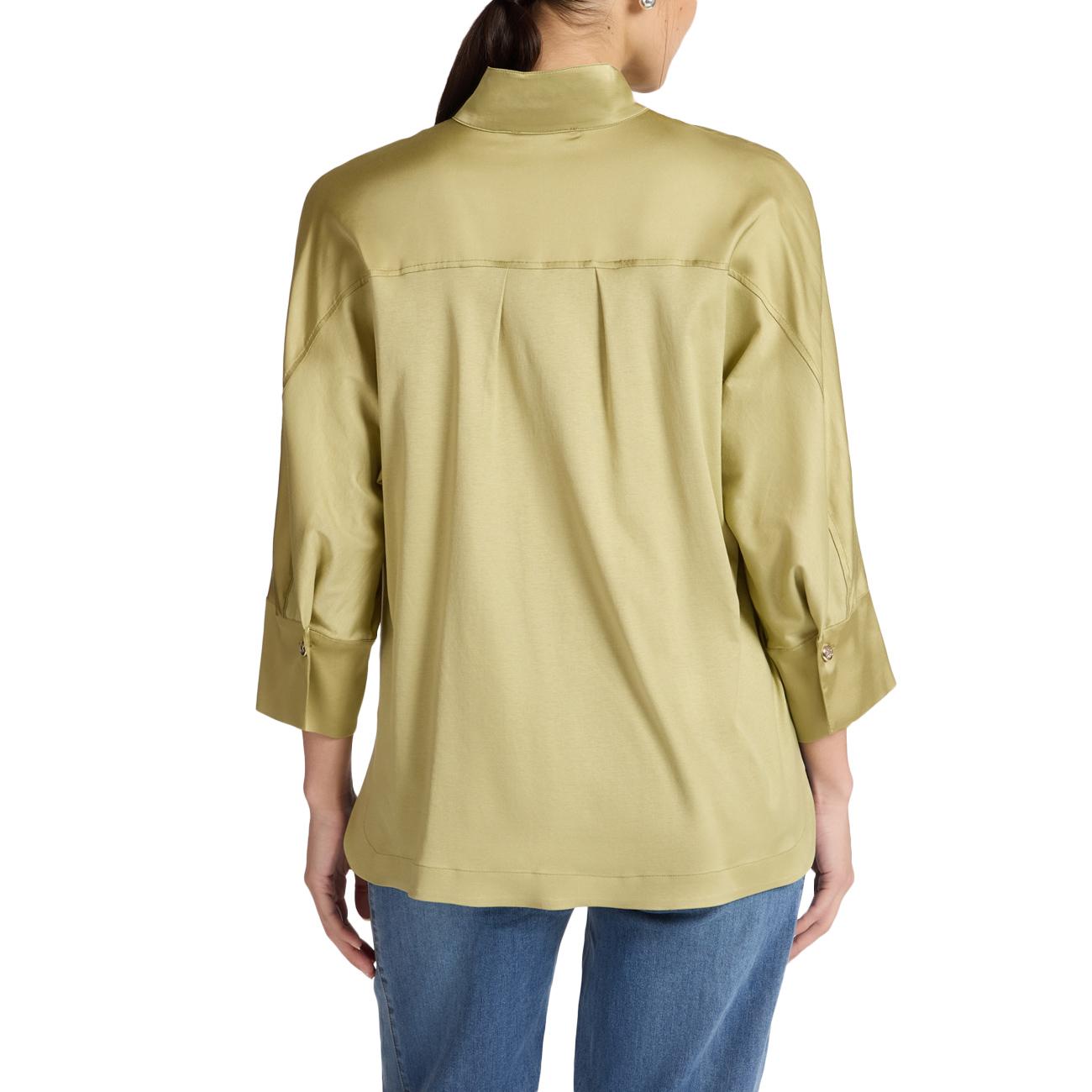 Camicia In Raso 2153Z000038N 0A5 AVOCADO ELENA MIRO' 