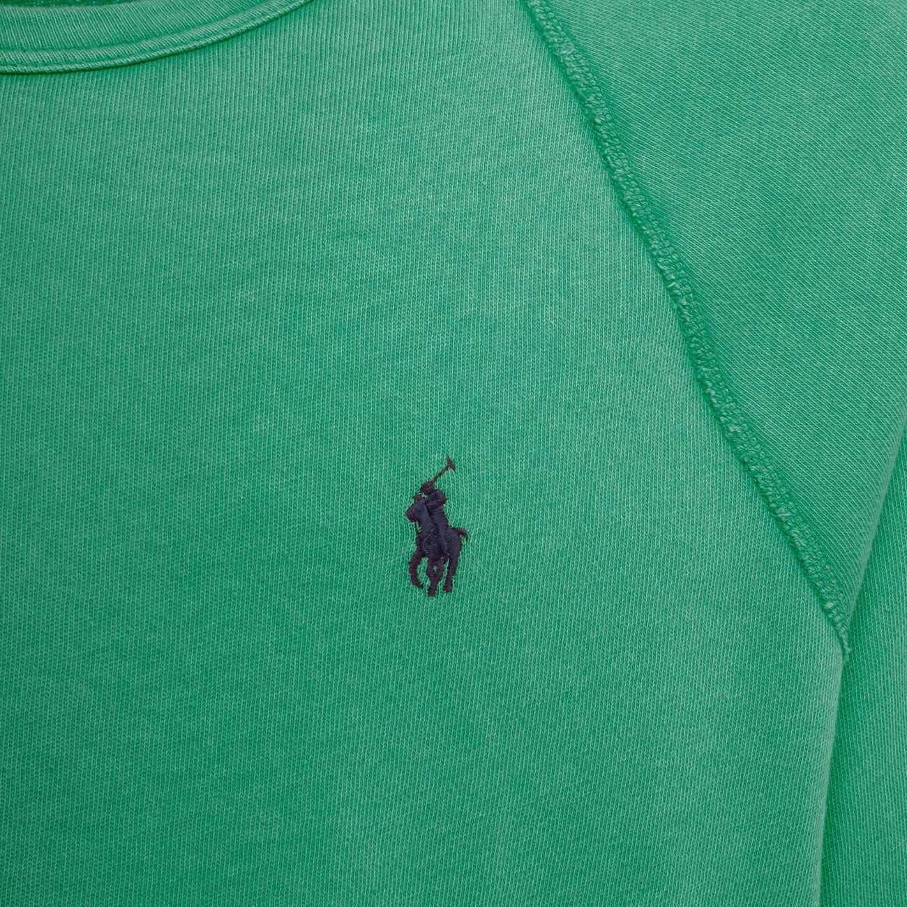 Felpa Girocollo In Cotone Garzato Uomo Green 710644952 037 GREEN POLO RALPH LAUREN 