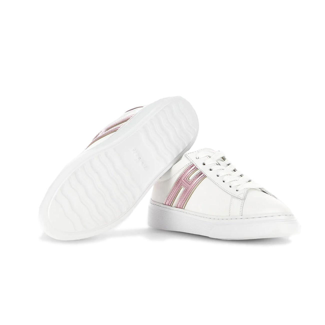 SCARPA D. H365 ALLACCIATO CANALETTO HOGAN HXW3650J310RMW0RUX BIANCO/ROSA HOGAN 