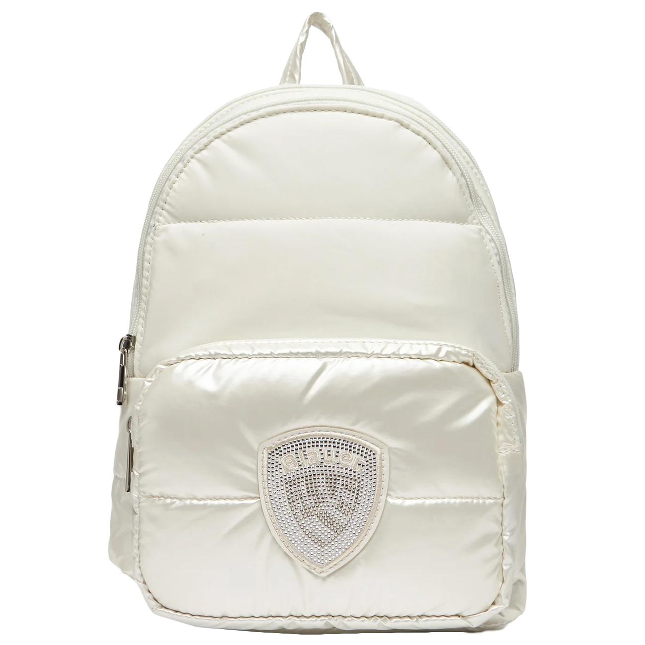 Polyester Backpack F5WAVE04/PAD WHITE BLAUER 