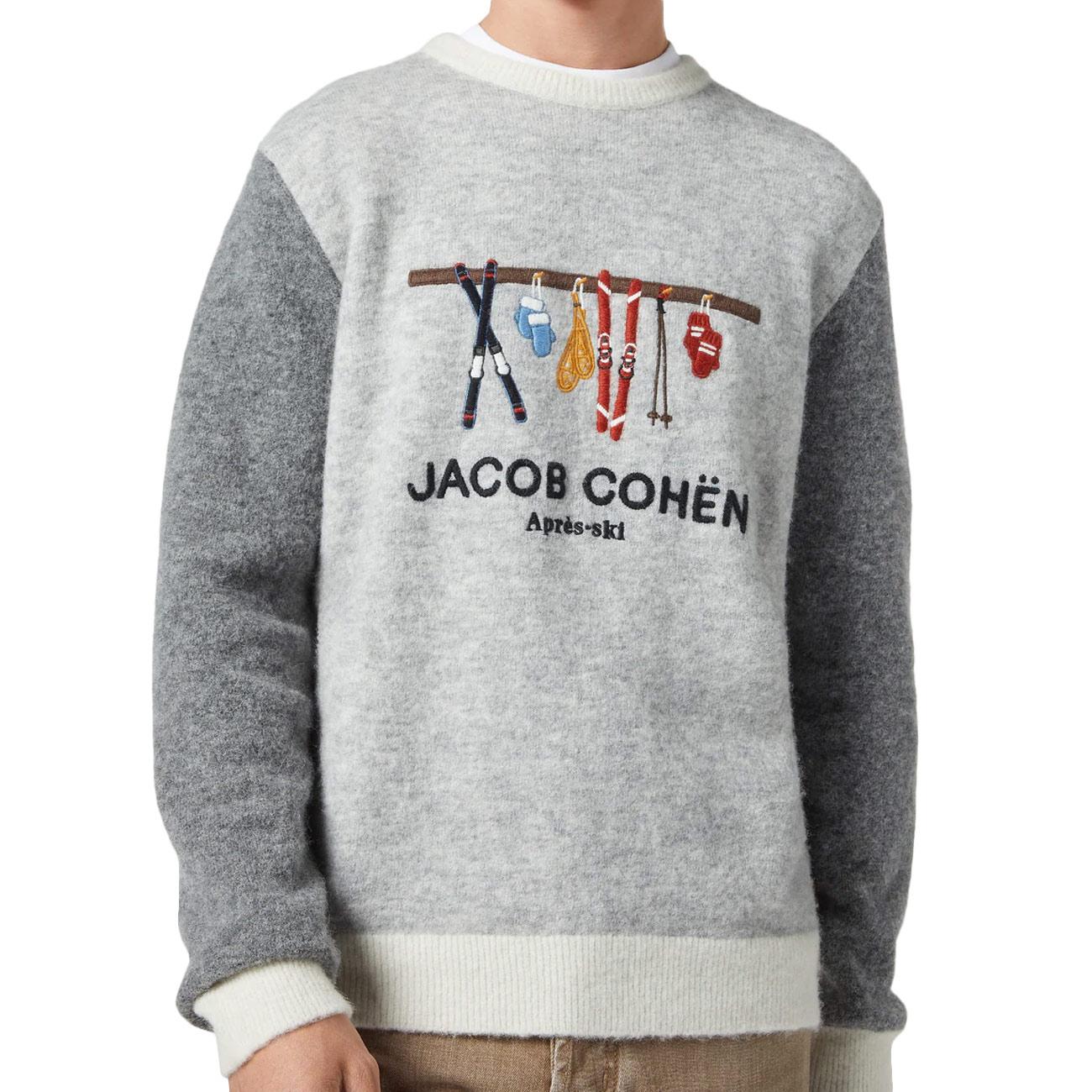 Maglia Girocollo In Misto Alpaca Grigio Mélange JURSG012001X0017FL A622 GREY MELANGE JACOB COHEN 