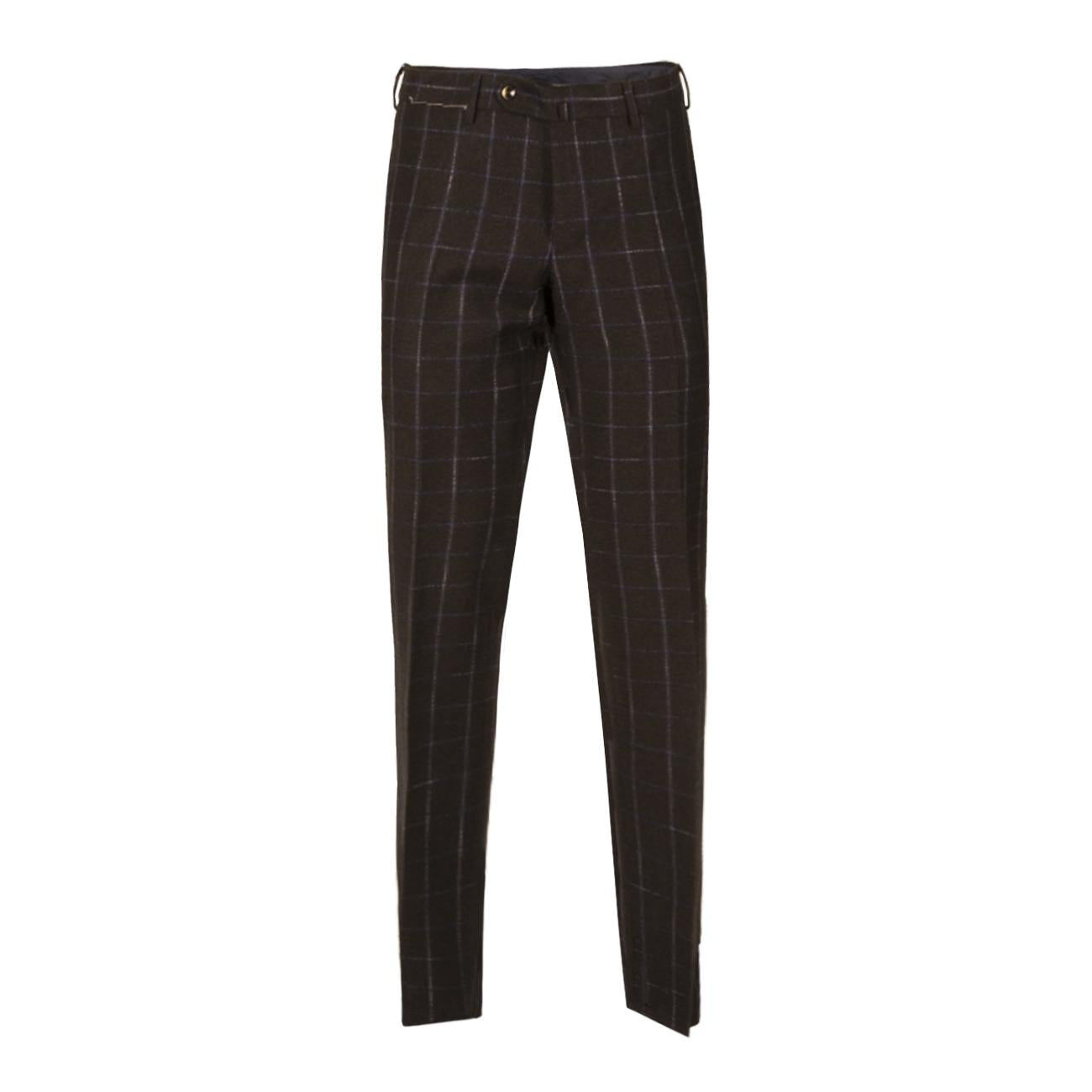 Pant.U. T.Filo Lana Finestrato Superslim Pt01 PT01/CO/DF01Z00CL1/MR34 0180GRIGIO/BLU/BIANCO PT TORINO 