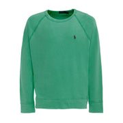 Felpa Girocollo In Cotone Garzato Uomo Green 710644952 037 GREEN POLO RALPH LAUREN 