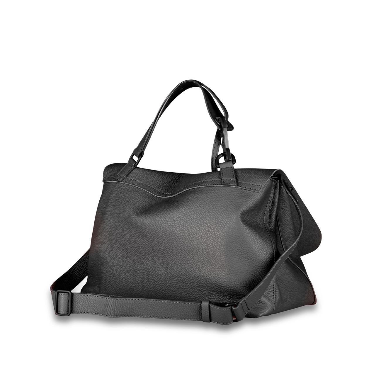 Borsa Postina M Pura Hooked Donna Black Etna 068000 0650000 M Z0001 BLACK ETNA ZANELLATO 