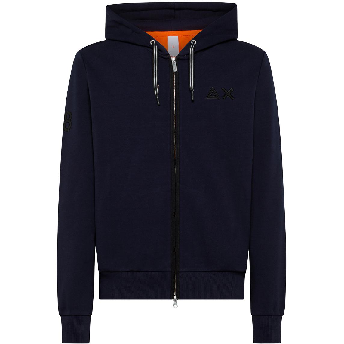 Felpa Con Cappuccio Uomo Navy Blue F42114 07 NAVY BLUE SUN68 