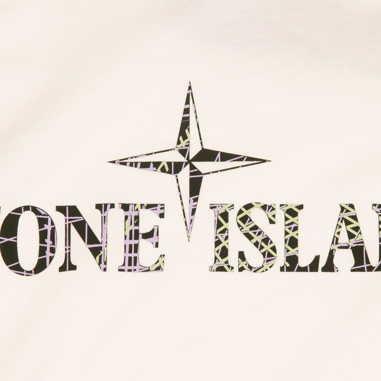 T-Shirt Logo Kids Bianco 781621073 V0001, WHITE STONE ISLAND 