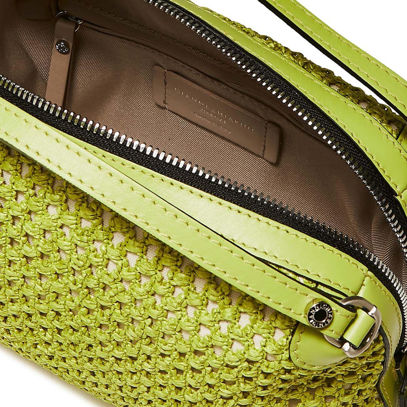 BORSA ALIFA PELLE E TESSUTO GIANNI CHIARINI BS8958/23PE RAFNET 541 LIME GIANNI CHIARINI 