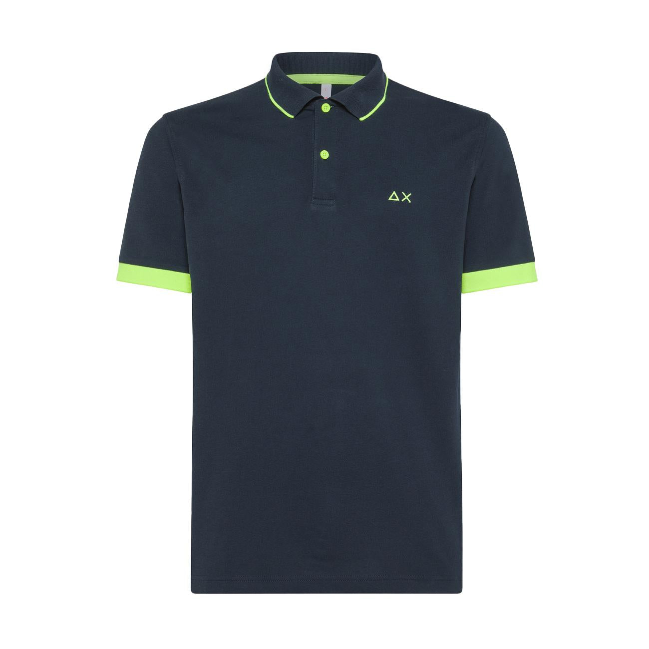 Polo Profili Fluo Uomo Navy Blue A34120 07 NAVY BLUE SUN68 