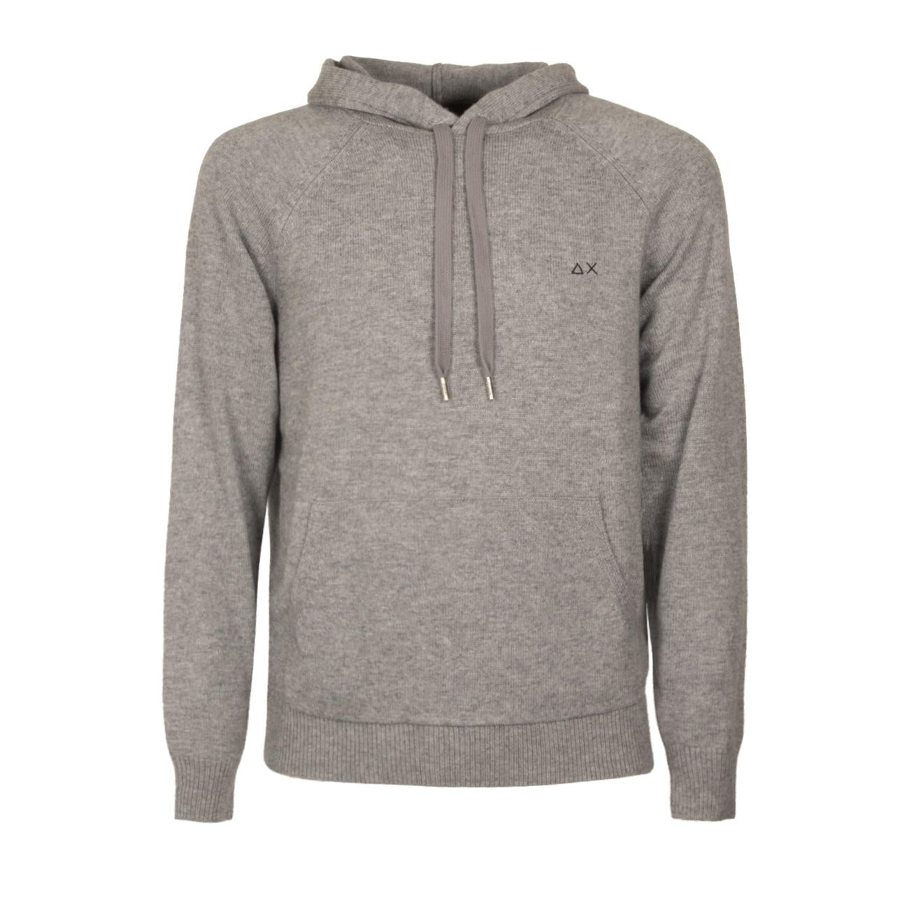 Felpa Solid Color In Misto Lana Uomo Grigio K43137 06 GRIGIO SUN68 