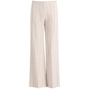 GOODMATCH Pantalone Palazzo Gessato Tessuto Circolo Jersey AP0230 G07 BEIGE PINSTRIPE 