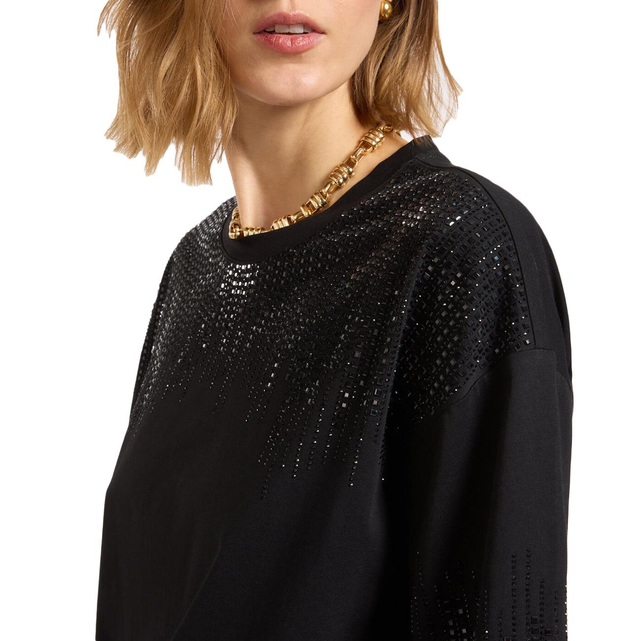 T-shirt Ricamata G315Z100523N 033 NERO ELENA MIRO' 