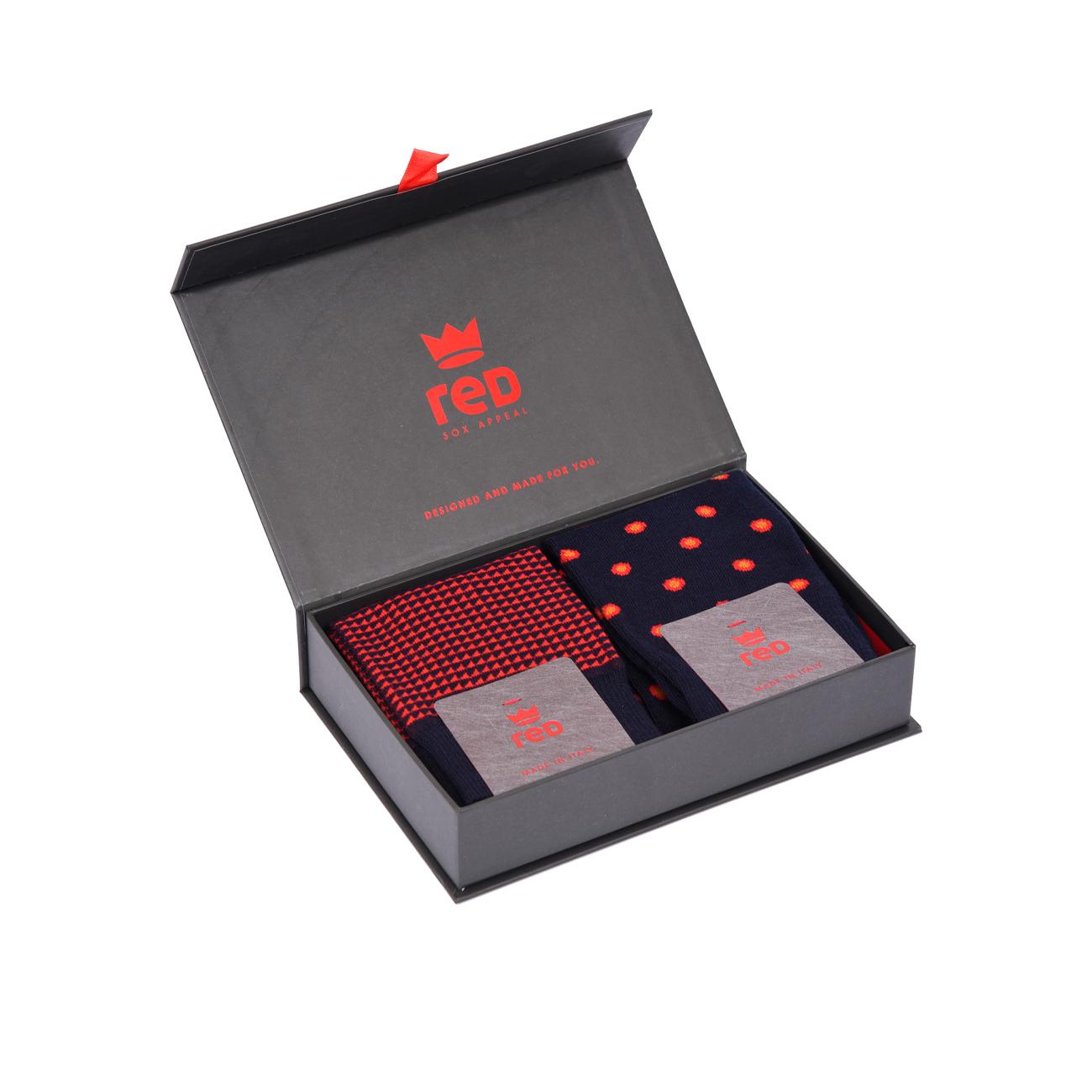 Gift Box Bipack Cerchi E Triangoli Uomo Vega 64158G2 V2394 VEGA RED SOX 