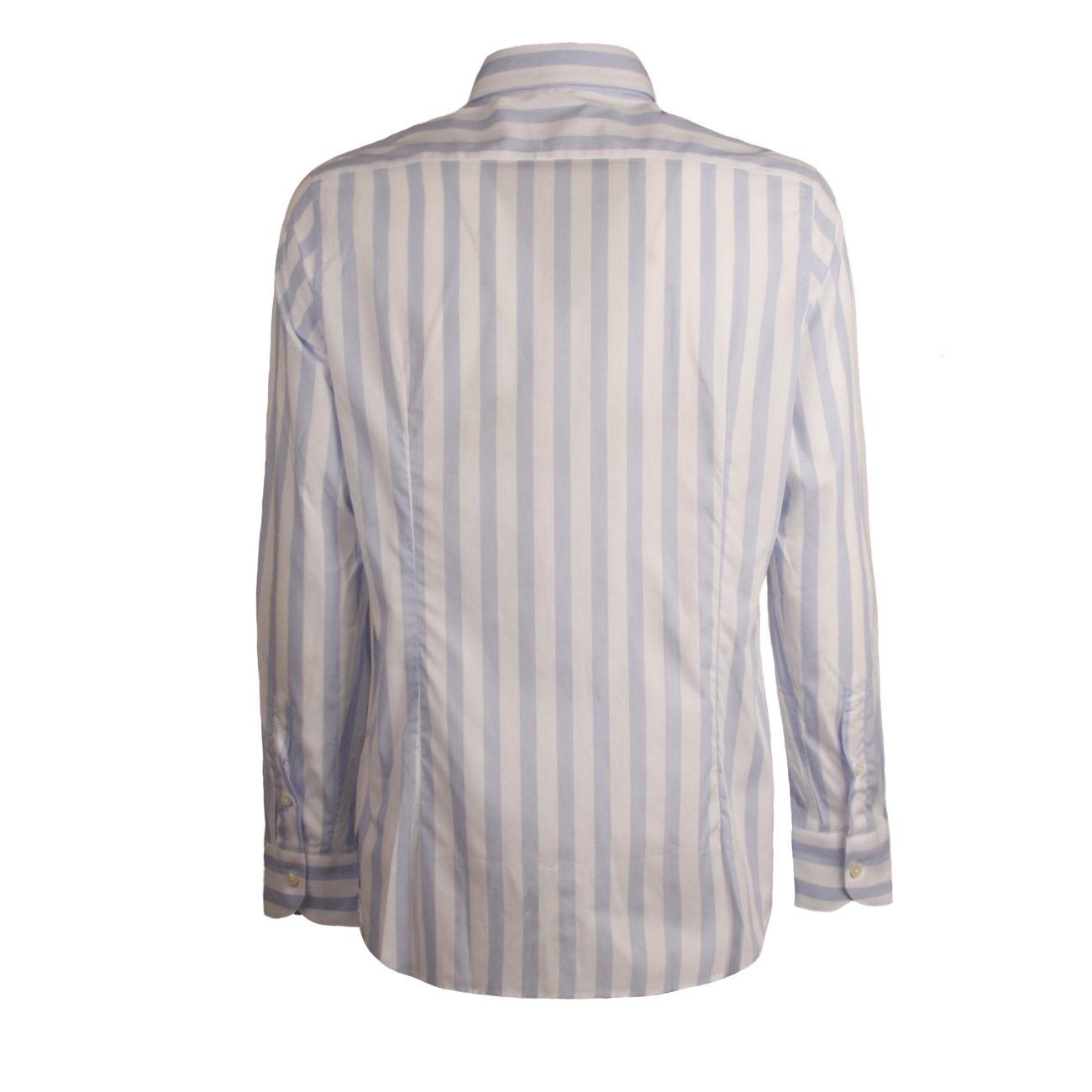CAMICIA U. M/L RIGATA C/FRANCESE GUGLIELMINOTTI QJ4FUR RB4/B.CO/AZZURRO GUGLIELMINOTTI 
