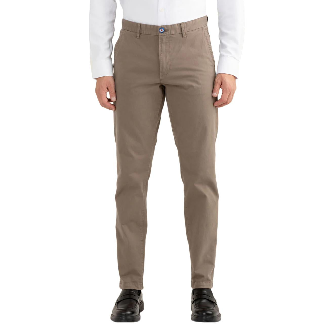 Pantalone Chino Slim Ft "Mr. Bryan" FMRAYMOND A0107 MUD FRED MELLO 
