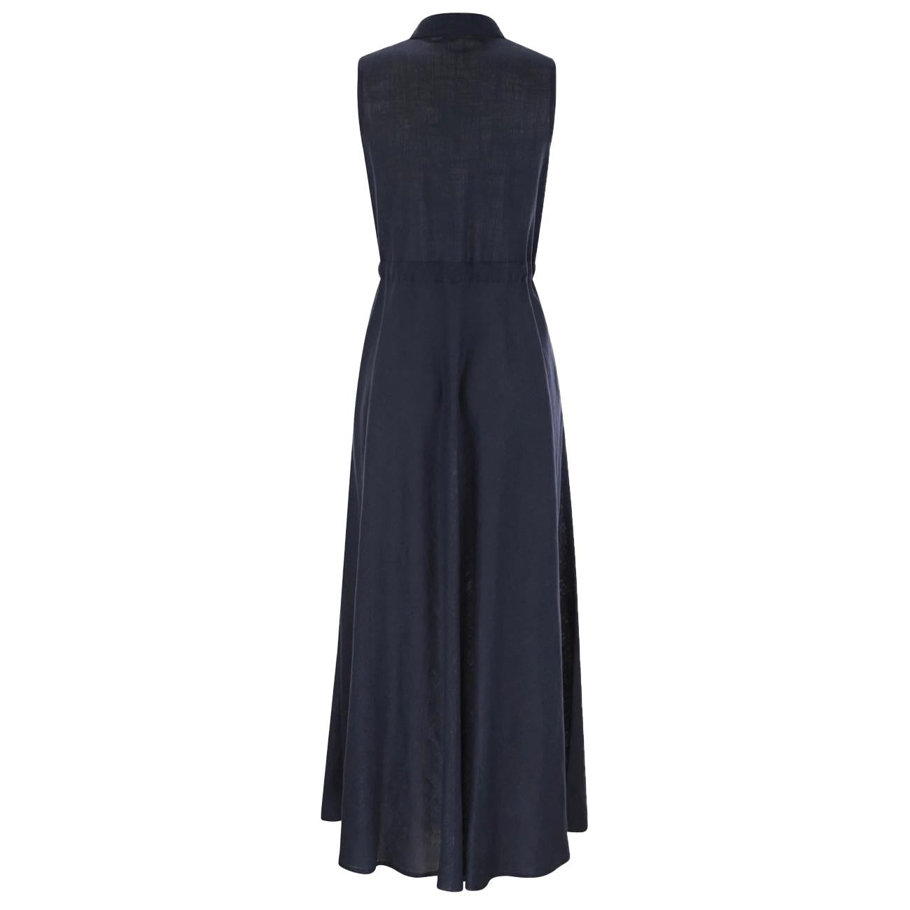 Abito In Linen Blend AB000028D-12689 9210 BLU/BIANCO HERNO 