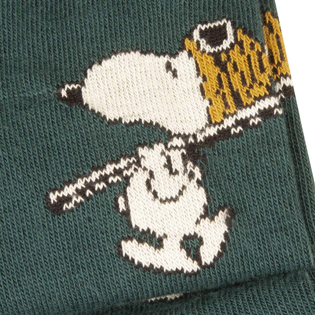 Calze Snoopy Ski All Over Unisex Verde Scuro FW230018A 7 VERDE SCURO SOX IN THE BOX 