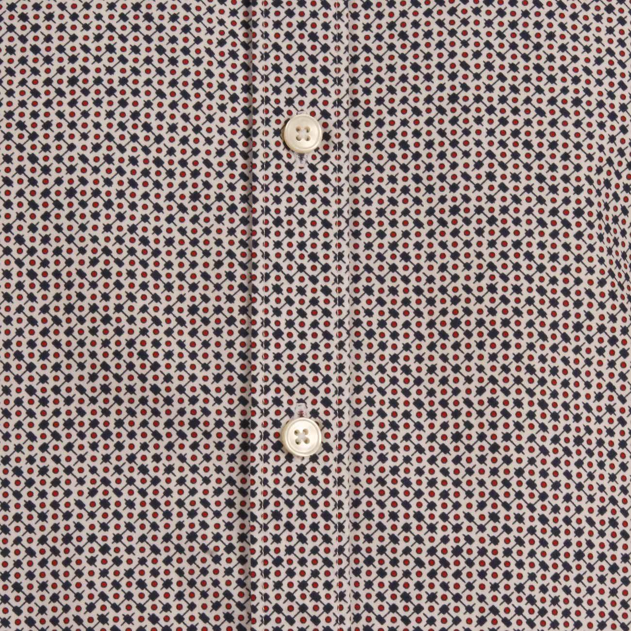 Camicia Fantasia Uomo Bianco Blu Rosso US3CUU FE5/B.CO/CLU/ROSSO GUGLIELMINOTTI 