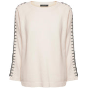 Maglia In Pura Lana Con Ricamo M434Z000562N 002 GESSO ELENA MIRO' 