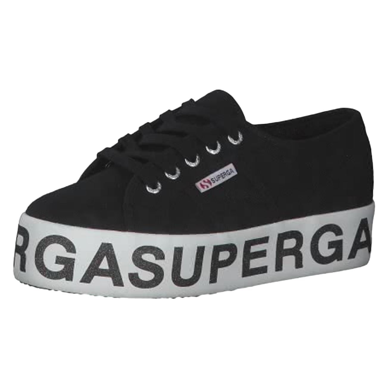 Sneakers Superga Glitterlettering S111TRW A02.BLACKBLACK SUPERGA 