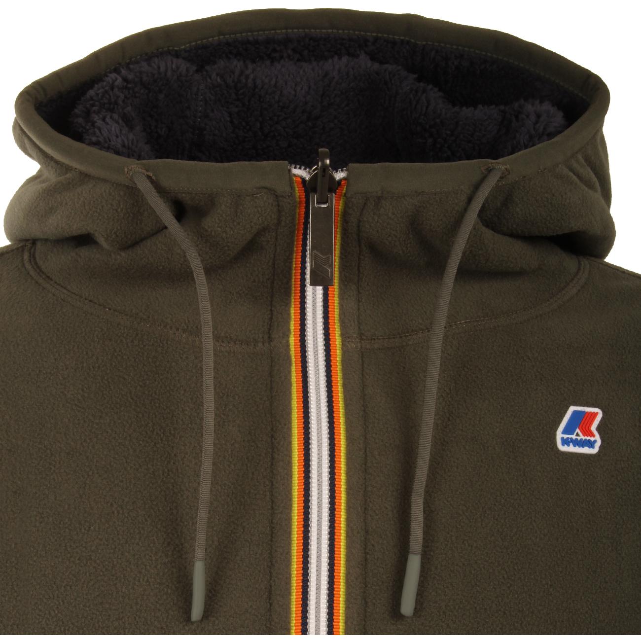 Pile Jacques Polar Double Uomo Green Blackish K21112W AF0 GREEN BLACKISH/BI K-WAY 