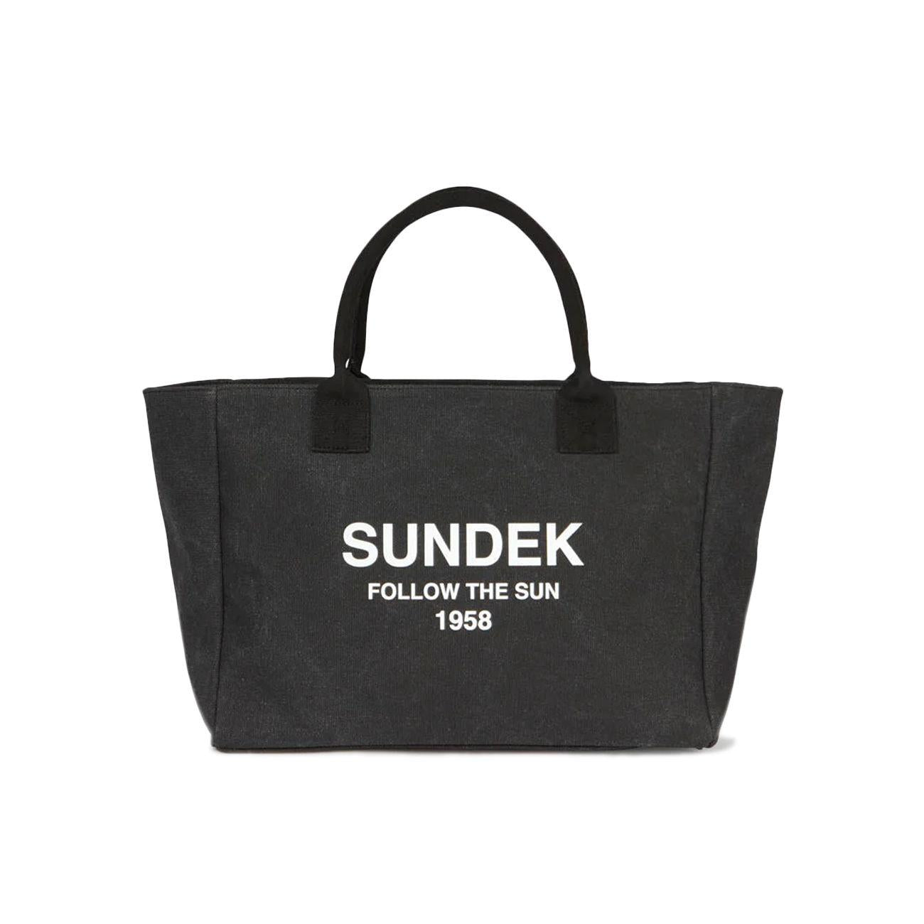 REGULAR TOTE BAG SUNDEK AW832ABCV500 00400 BLACK SUNDEK 