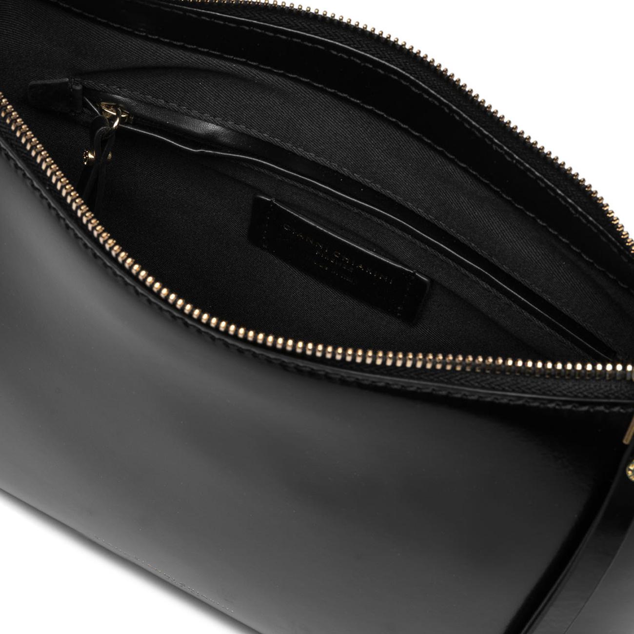 Borsa Siria A Spalla Pelle Liscia Donna Nero BS9461/22AICLUX 001 NERO GIANNI CHIARINI 