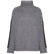 Maglia In Lana Ricamata A Mano M468Z000601N 013 MEDIUM GREY ELENA MIRO' 