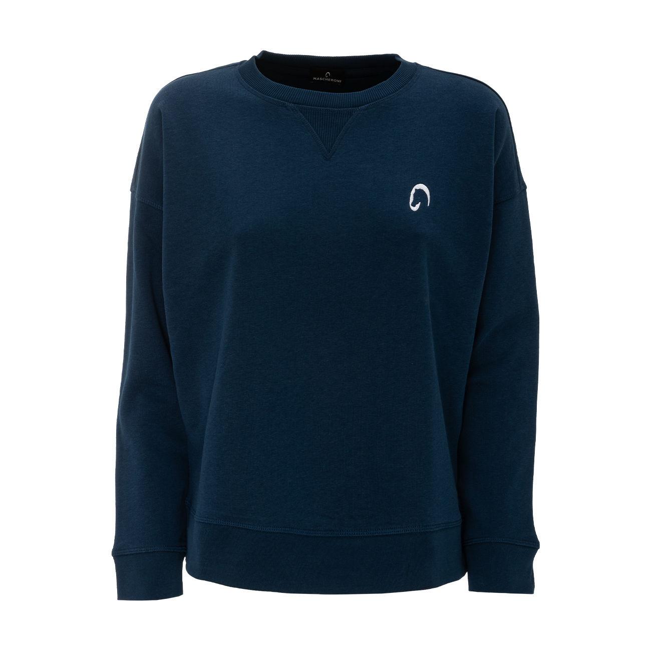 Felpa Loose A Girocollo Donna Peacock Blue MASCHERONI/NS420 PEACOCKBLUE MASCHERONI SPORTSWEAR 