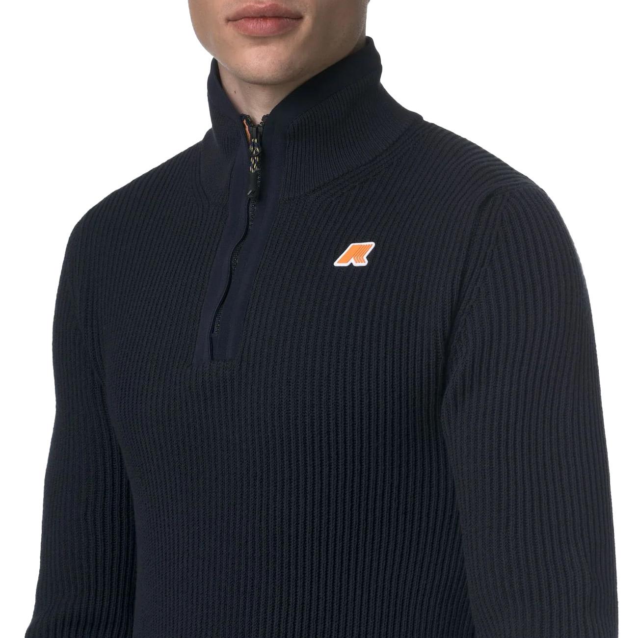 Pullover Mezza Zip Finnet K7141LW K89 BLUE DEPTH K-WAY 