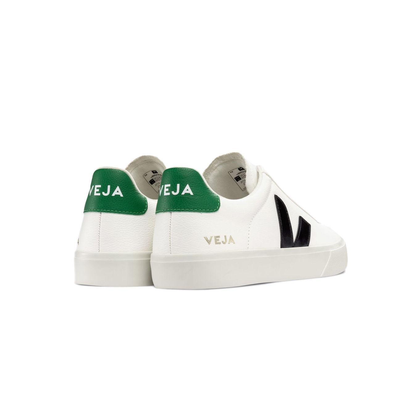 SCARPE U. CAMPO CHROMEFREE LEATHER VEJA CP0503155 WHITE/BLACK/EMERAUDE VEJA 